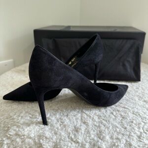 Saint Laurent Black Suede Heels